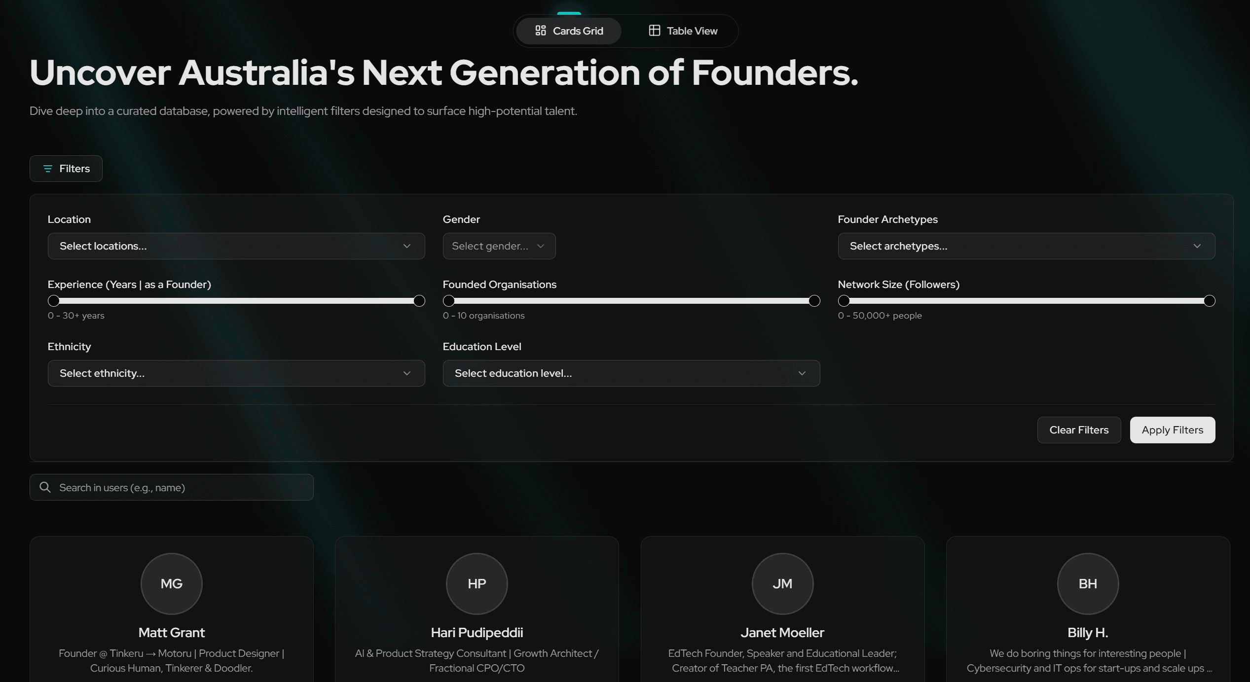 Nextwave platform interface - 3